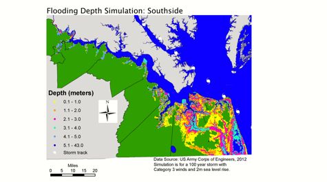 Flooding Depth Simulation