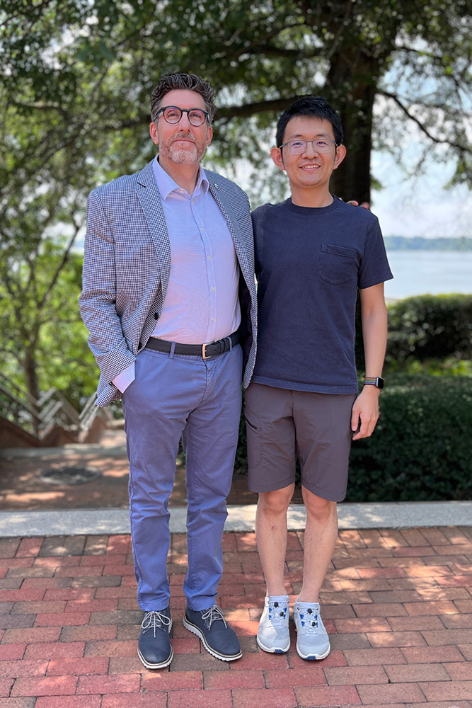 Dr. Fei Da with Dean & Director Derek Aday.