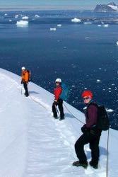 Miram Gleiber enjoys some free time off the reserach vessel in Antarctica.