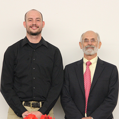 Will Benton (left) and VIMS Dean and Director John Wells (right).